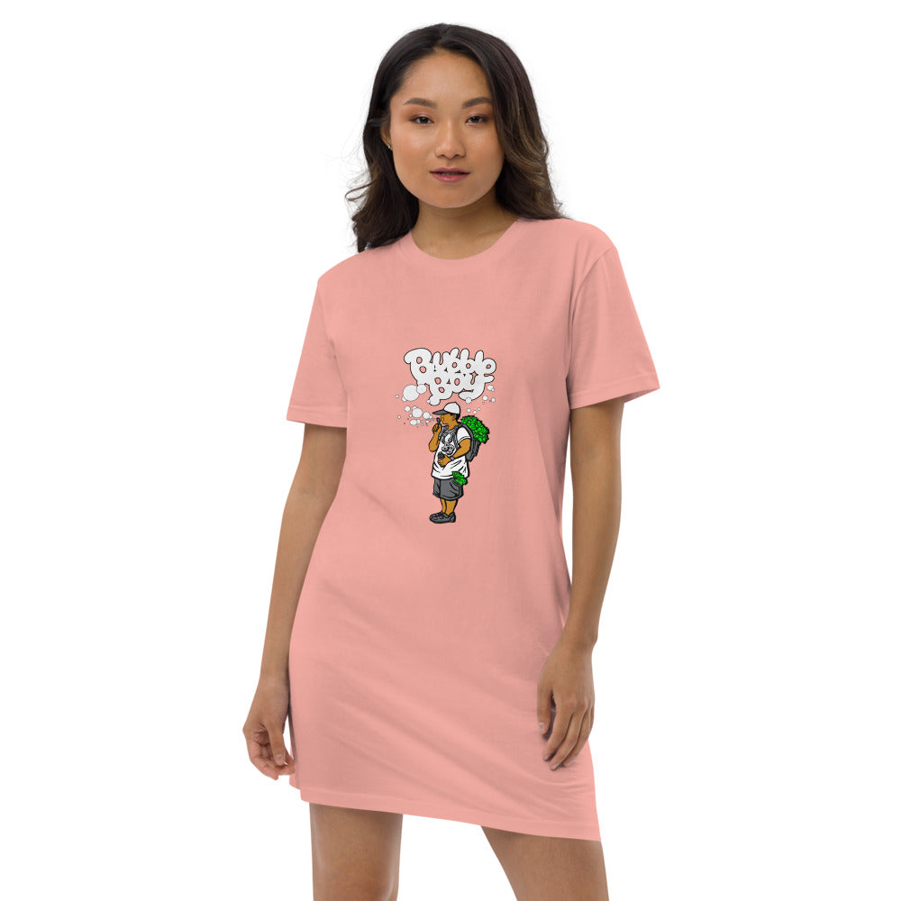 Organic cotton t-shirt dress OG Bubble Boy Design