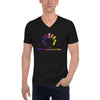 Unisex Short Sleeve V-Neck T-Shirt with Rainbow Duyah