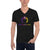 Unisex Short Sleeve V-Neck T-Shirt with Rainbow Duyah