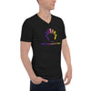 Unisex Short Sleeve V-Neck T-Shirt with Rainbow Duyah