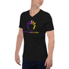 Unisex Short Sleeve V-Neck T-Shirt with Rainbow Duyah