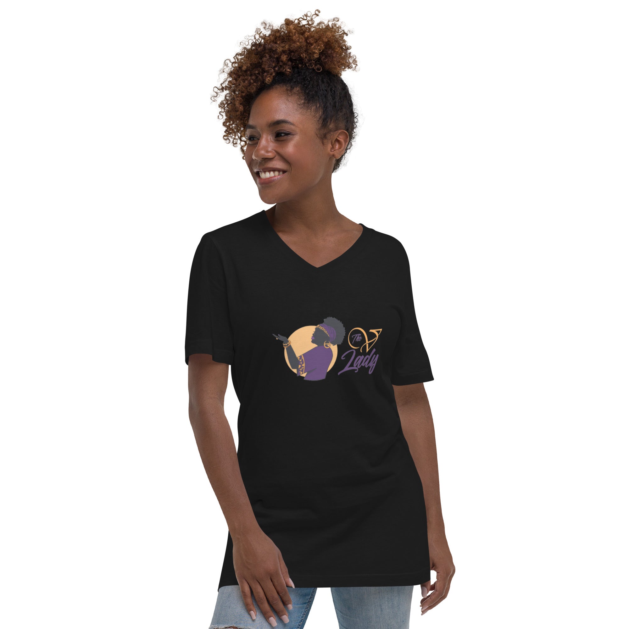 Unisex Short Sleeve V-Neck T-Shirt