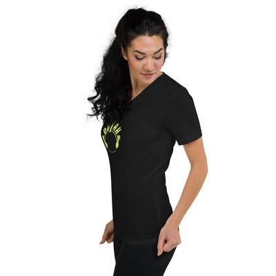 Unisex Short Sleeve V-Neck T-Shirt with Duyah Logo