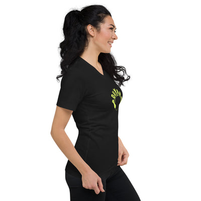 Unisex Short Sleeve V-Neck T-Shirt with Duyah Logo