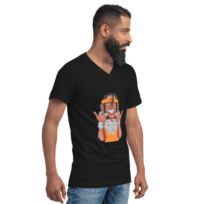 Unisex Short Sleeve V-Neck T-Shirt