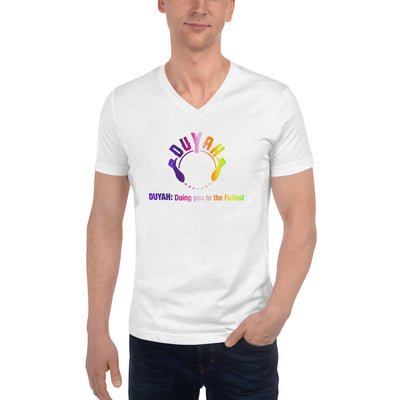 Unisex Short Sleeve V-Neck T-Shirt with Rainbow Duyah