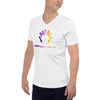 Unisex Short Sleeve V-Neck T-Shirt with Rainbow Duyah