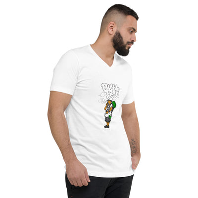 Unisex Short Sleeve V-Neck T-Shirt With OG Bubble Boy