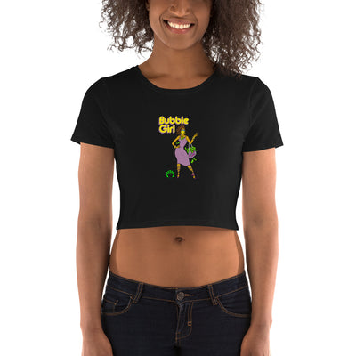 Women’s Crop Tee with Bubble Girl Design