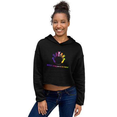 Women's Crop Hoodie with Rainbow Duyah