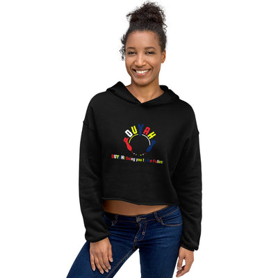 Women's Crop Hoodie with Multi-color Duyah