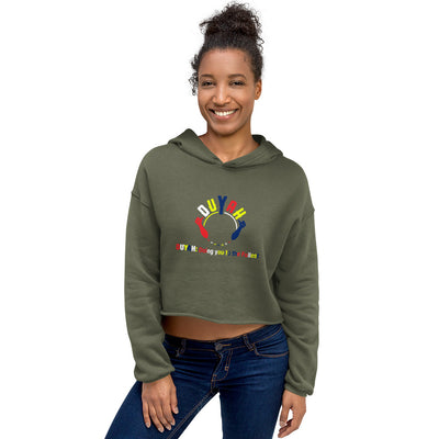 Women's Crop Hoodie with Multi-color Duyah